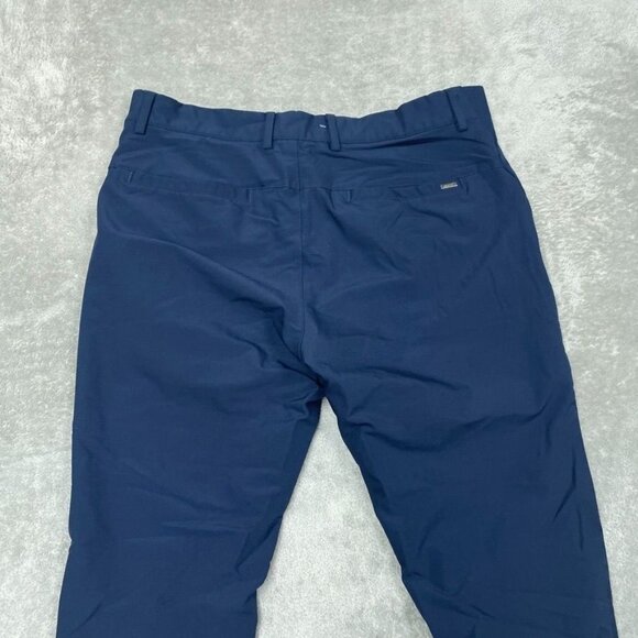 Mens Navy Blue Performance Pants 34X30 Stretch Polyester Blend a0053 - Picture 7 of 9